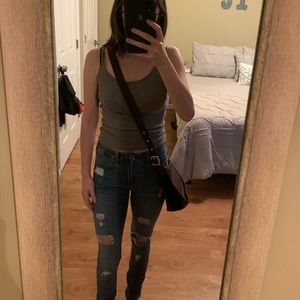 Brown Leather Crossbody Bag